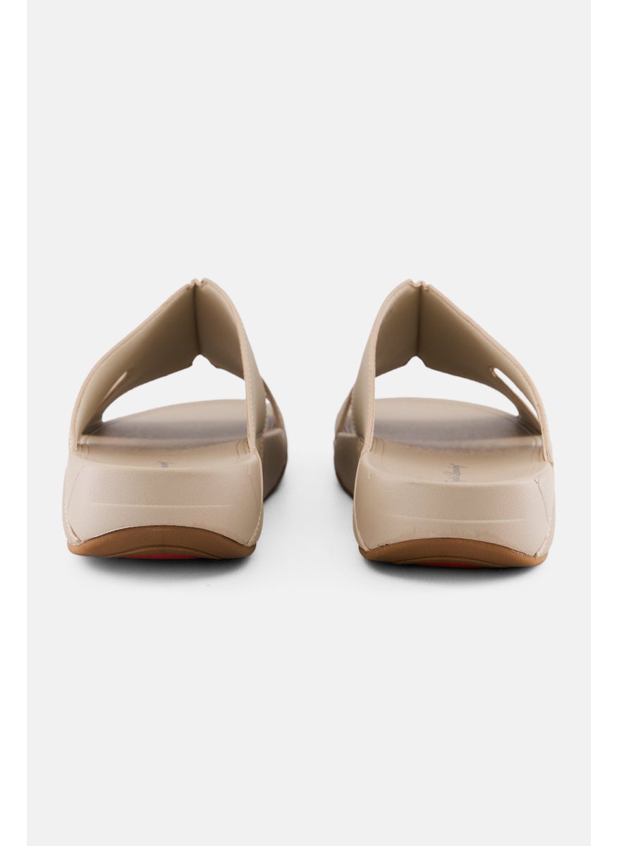 English Laundry Men Slip On Arabic Sandals, Beige  - Image 2