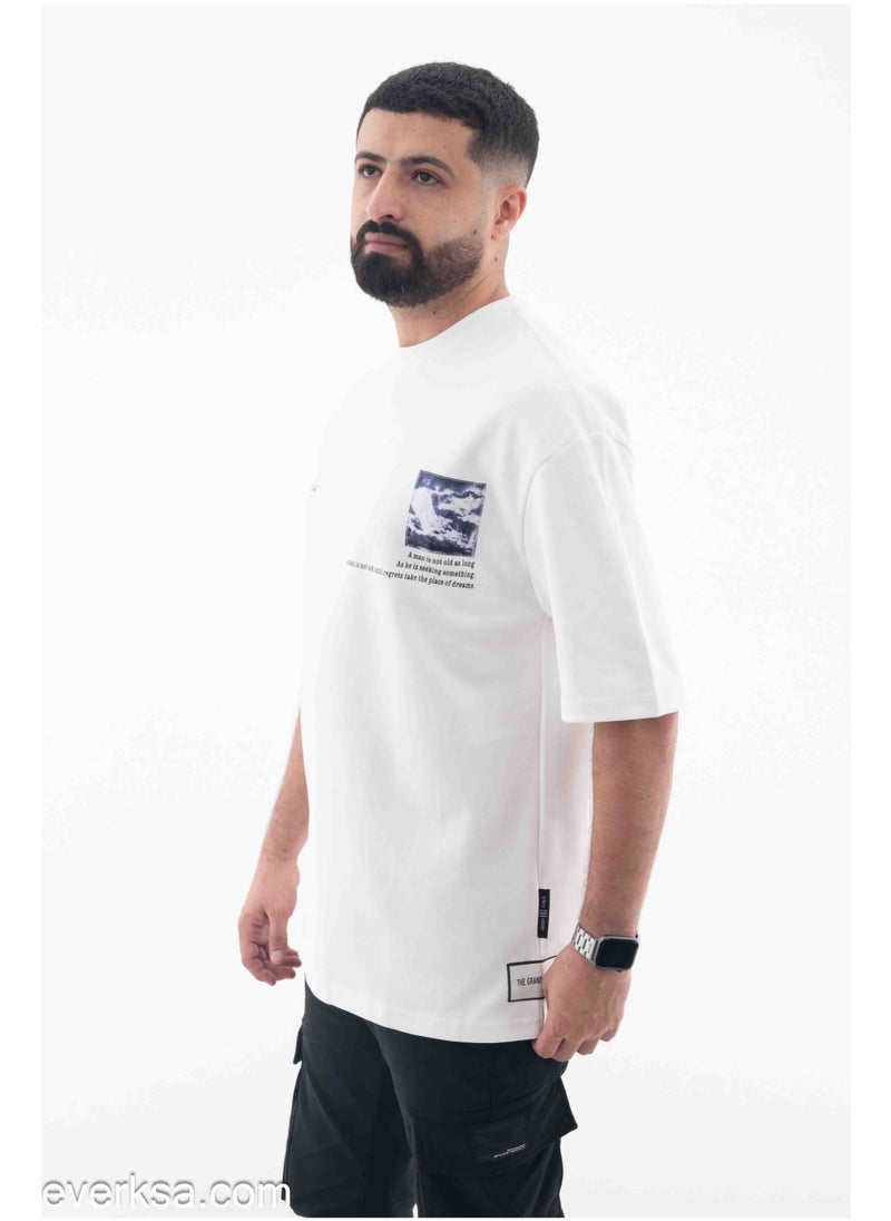 Everest Men's Oversized White T-Shirt  - Image 2