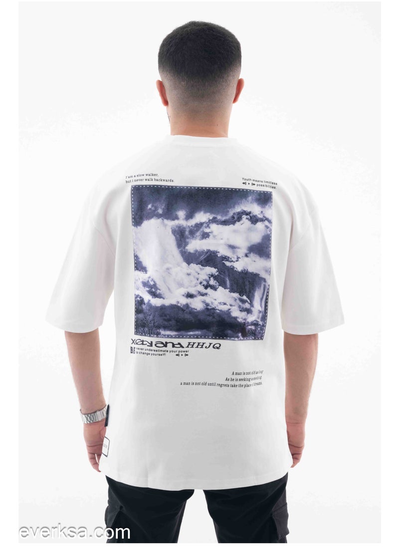 Everest Men's Oversized White T-Shirt  - Image 3