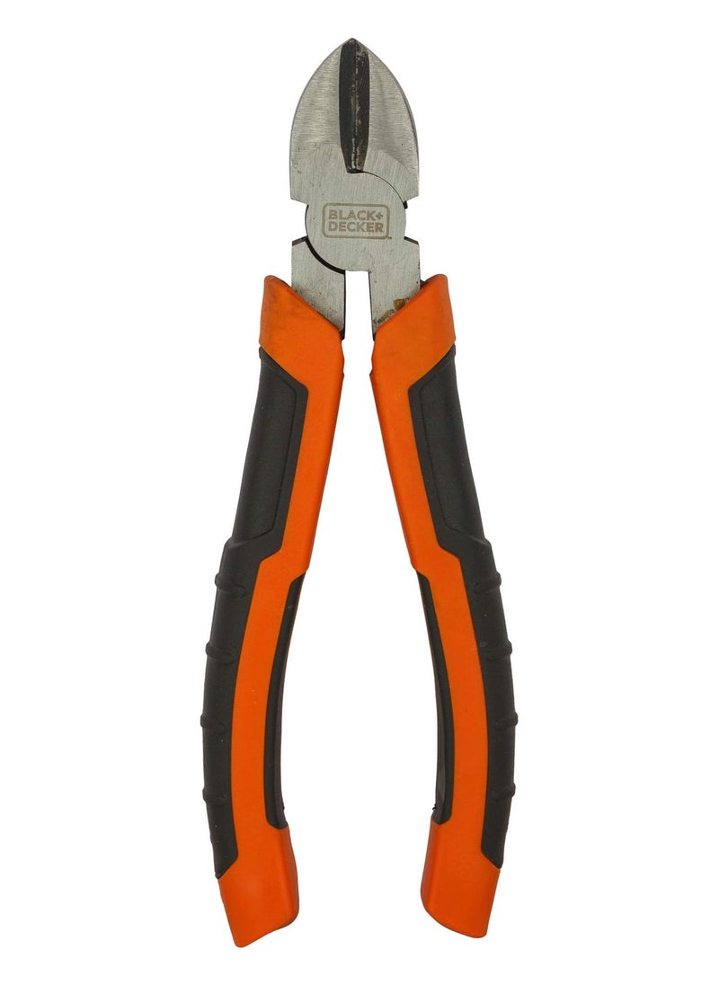 BLACK+DECKER Black+Decker 180mm Bimaterial Steel Diagonal Cutting Pliers For Gripping, Twisting, Bending and cutting Wire. - BDHT81585  - Image 2