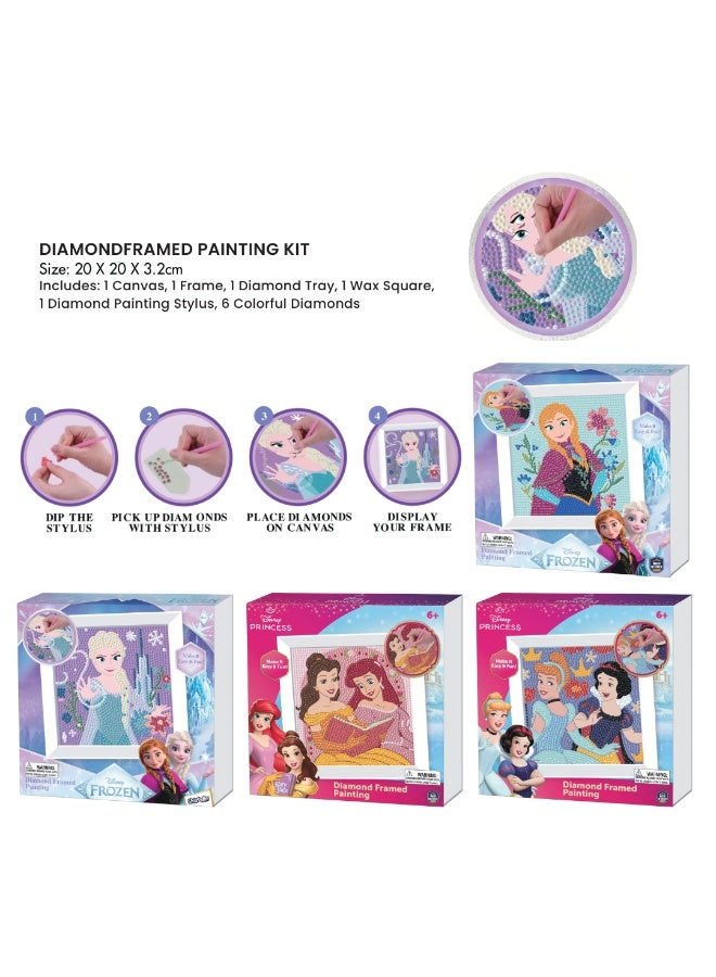 Disney Frozen Anna Diamond Framed Painting Kit | Make It Easy & Fun | Art & Craft Home Wall Décor | Age 3+ - Image 2