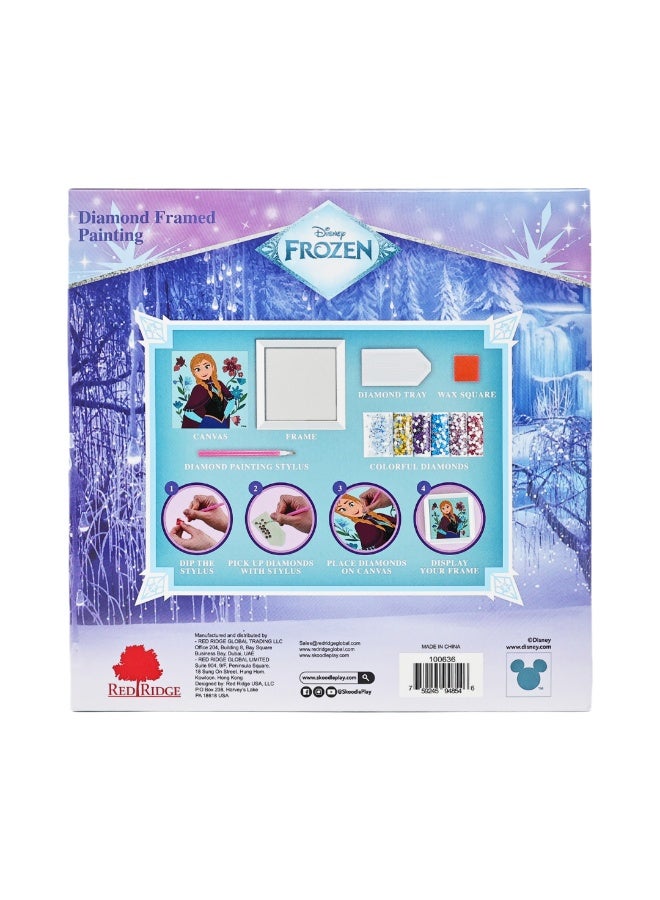 Disney Frozen Anna Diamond Framed Painting Kit | Make It Easy & Fun | Art & Craft Home Wall Décor | Age 3+ - Image 1