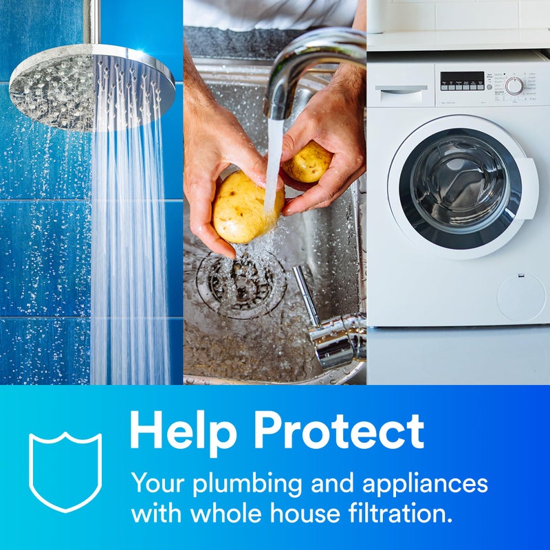 Aqua pure نظام فلتر المياه السريع للتغيير الكامل من 3M Aqua-Pure AP903، يقلل من الرواسب، طعم ورائحة الكلور، قوي، 100,000 جالون - Image 2