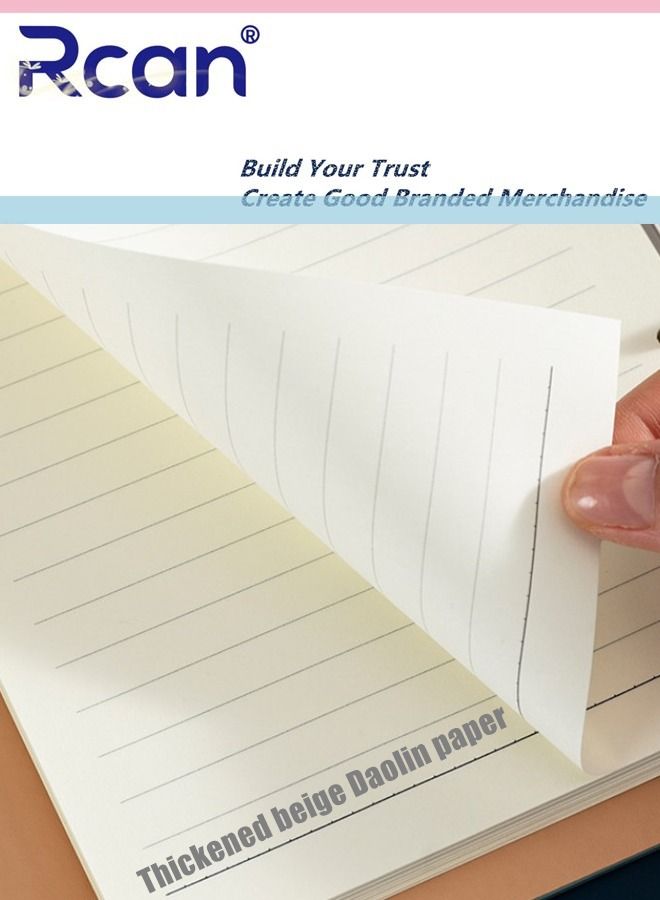 ركان دفتر ملاحظات من جلد البولي يوريثان A5 غلاف ناعم غلاف ورقي عادي دفتر يوميات السفر مع مشبك مغناطيسي سميك قابل للفصل مبطن لسجل الاجتماع مناسب للأعمال المكتبية والمدرسية والكتابة العائلية - Image 5