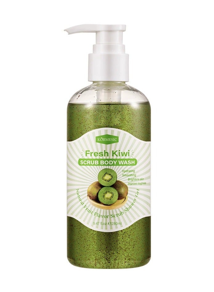 Kormesic غسول الجسم برائحة الكيوي - 280 مل غسول الجسم المقشر والمرطب - Image 1