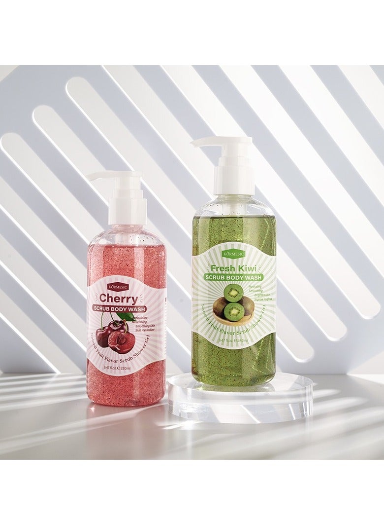 Kormesic غسول الجسم برائحة الكيوي - 280 مل غسول الجسم المقشر والمرطب - Image 3