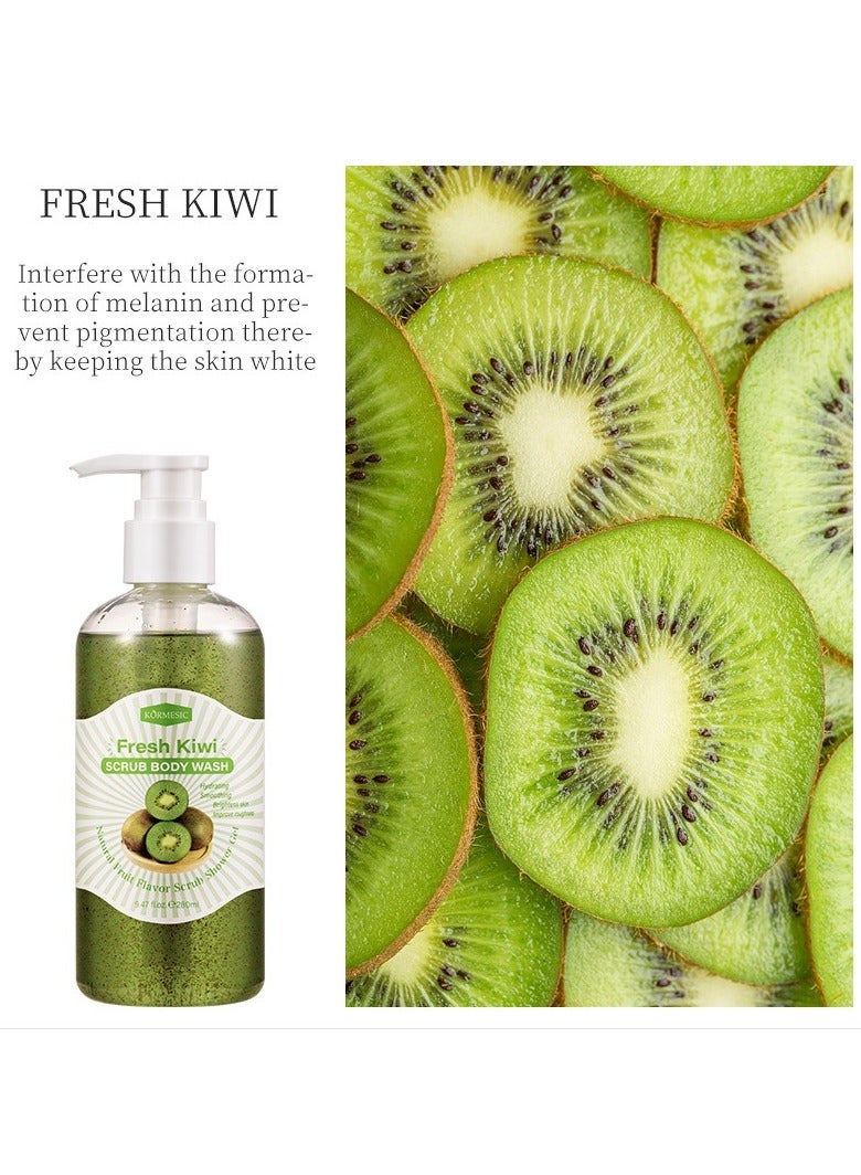 Kormesic غسول الجسم برائحة الكيوي - 280 مل غسول الجسم المقشر والمرطب - Image 2
