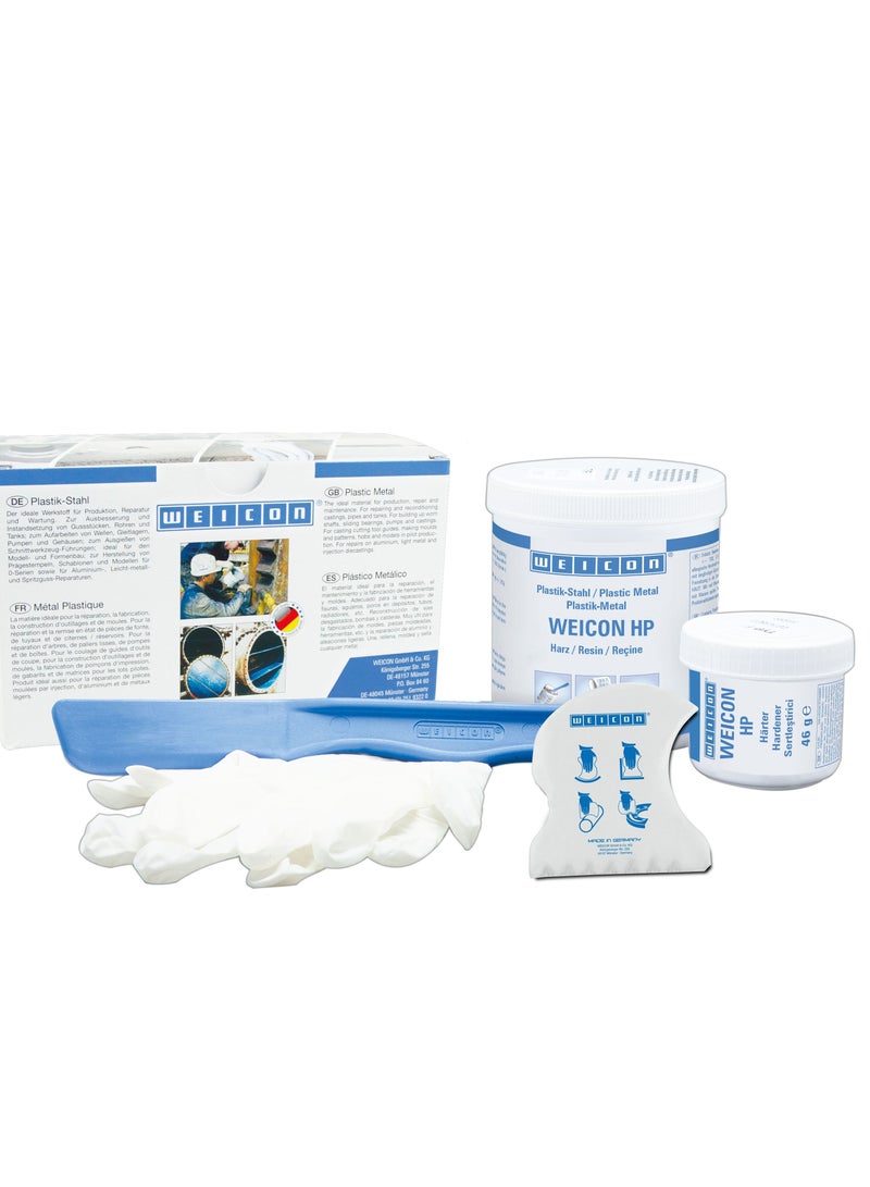 WEICON HP Epoxy Resin Plastic Steel, 500 g, Adhesive for Structural Bonding - Image 1