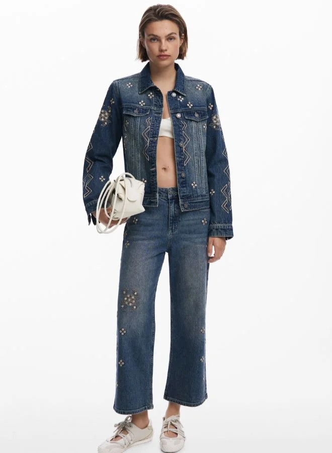 Mirror culotte jeans