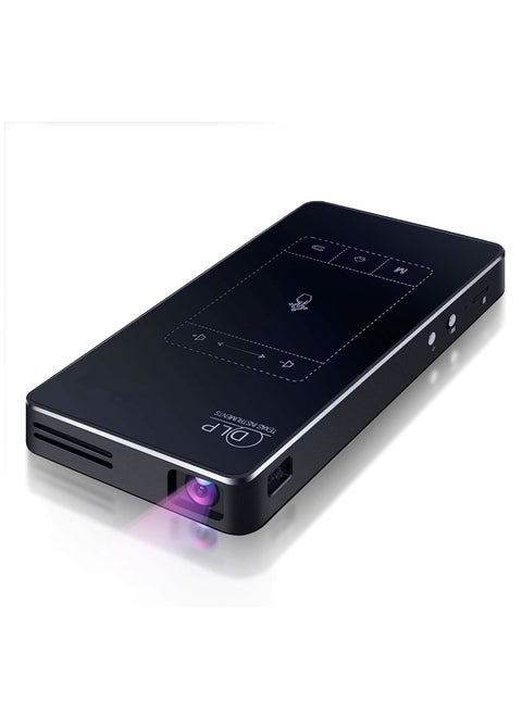 Pocket Pico Projector,HD Video DLP Portable Intelligent Micro Projector with Android System, WIFi, Wireless Screen Sharing, Trackpad Design, Pocket Sized Home Theater Projector for iPhone Android