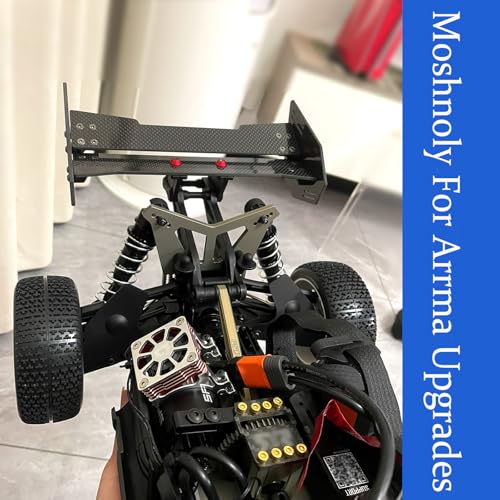 MOSHNOLY Carbon Fiber Tail Rear Wing for Arrma 6S 18 Typhon3 MM Thick Carbon Rear Spoiler Upgrades Replace Parts for RC Vehicle Scale Accessories ARA48004618 6S TyphonSmall Size Style - Image 5