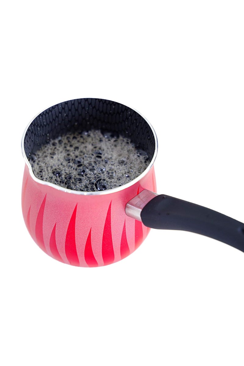 Elegant Chef Turkish coffee pot, made of aluminum Teflon-coated  non-stick, with a plastic handle, available in several sizes - Image 2