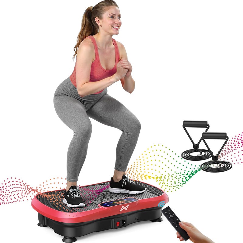 AXV Vibration Plate Fitness Platform Exercise Machine Vibrating Shaking Full Body Shaker Workout Vibrate Stand Shake Board Sport Gym for Weight Loss Fat Burner for Women Men - Image 1