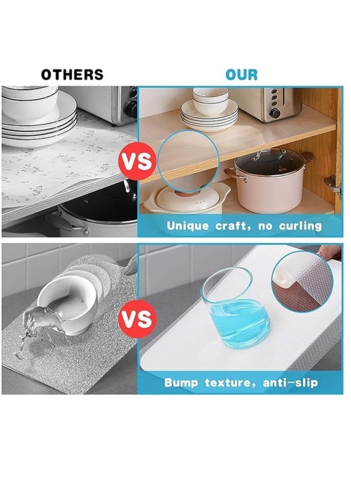 Spaceshoop Waterproof Kitchen Drawer Liner Mat, Non-Slip Cabinet Shelf Protector, Moisture-Proof and Oil-Resistant (45cm*10m)  - Image 3