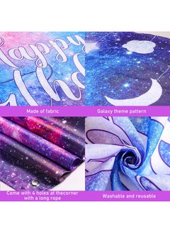 Tatuo Space Galaxy Birthday Backdrop Cosmic Galaxy Background Starry Universe Nebula Stars Photography Background Banner For Kids Birthday Party Baby Shower Decoration, 70.8 X 43.3 Inches  - Image 3