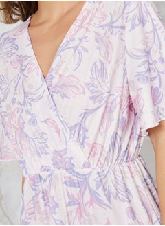 Styli Floral Print Wrap Over Nightdress  - Image 3