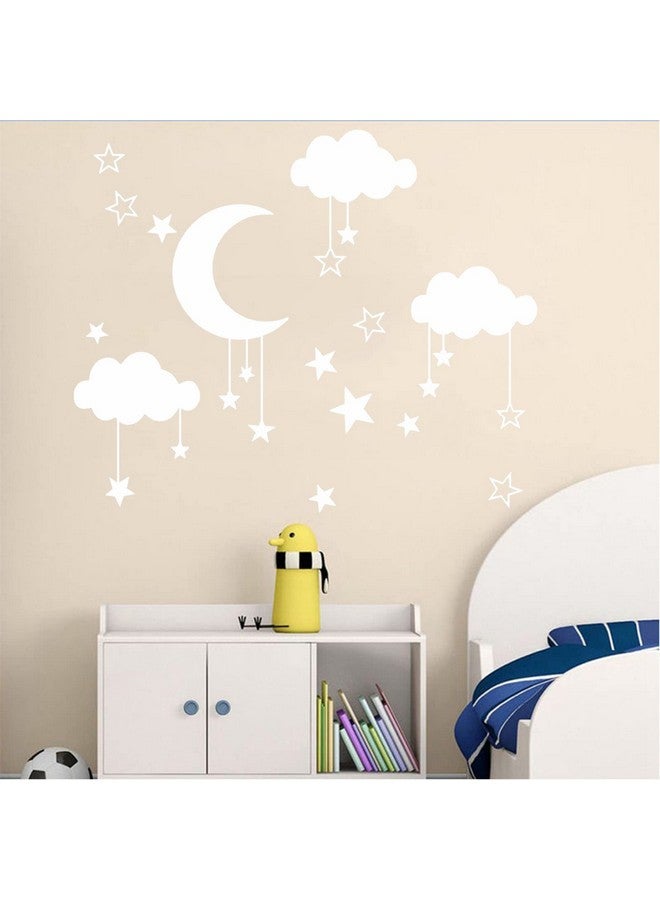 thovorrnl Big Cloud Wall Decals, Star Wall Stickers, Art DIY Good Night Nursery Decor, Removable Clouds Moon Stars Wall Stickers for Kids Nursery Bedroom - Image 4