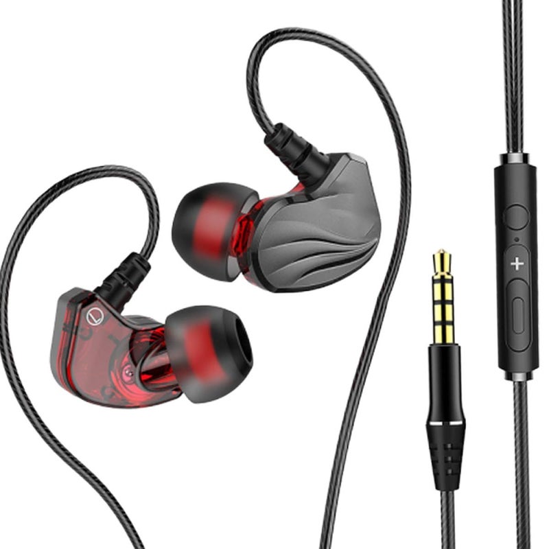 Wired Gaming Sports Earphones with Mic 3 5mm Subwoofer Stereo Bass Gray - Image 5