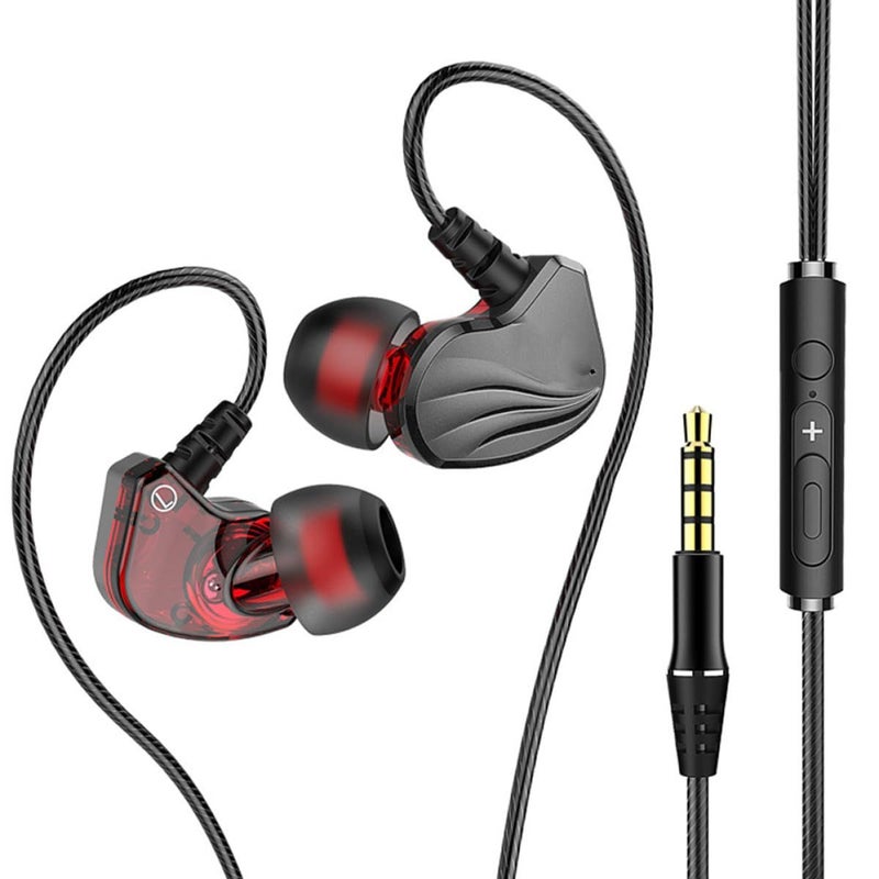 Wired Gaming Sports Earphones with Mic 3 5mm Subwoofer Stereo Bass Gray - Image 2