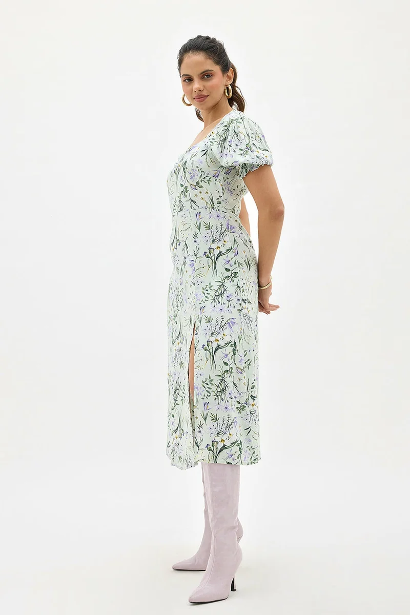 فيرجيو Floral Print Midi Dress
