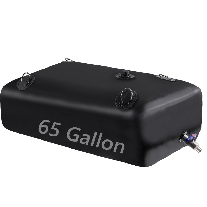 Rodelna Water Storage Bladder, Water Tank 65 Gallon Foldable Portable Water Storage, Large Water Storage Containers with 3/4" PVC Spigot and Overflow Kit for Camping, Garden, Emergency Water Storage - Image 1