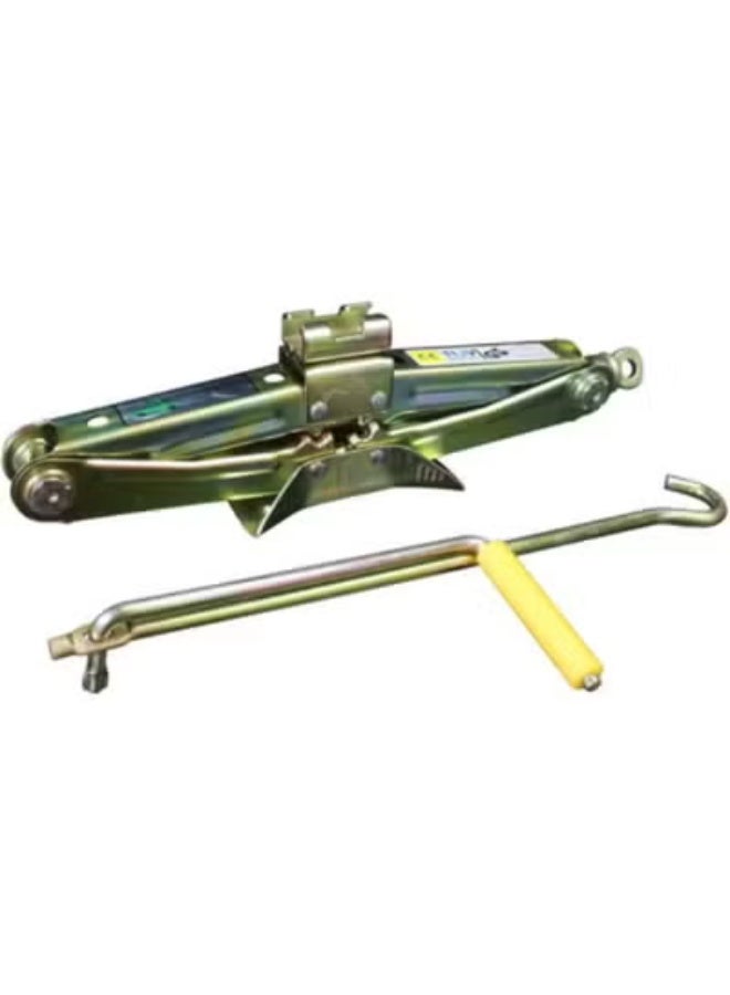 Portable Scissor Lift Jack - 1 Ton High-Strength Manual Car Jack - Compact Tire Changing Tool for Sedans and Light Vehicles - Image 1