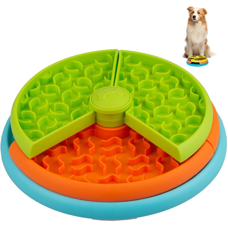 ATDOALL Slow Feeder Dog Bowl 3 Levels, Reduces Boredom and Anxiety, Non-Slip Interactive Puzzle Feeder, Suitable for Small/Medium/Larger Dogs - Image 1
