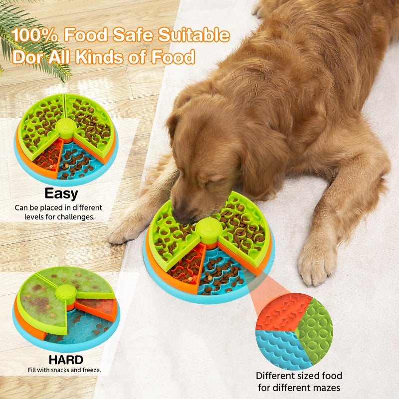 ATDOALL Slow Feeder Dog Bowl 3 Levels, Reduces Boredom and Anxiety, Non-Slip Interactive Puzzle Feeder, Suitable for Small/Medium/Larger Dogs - Image 3