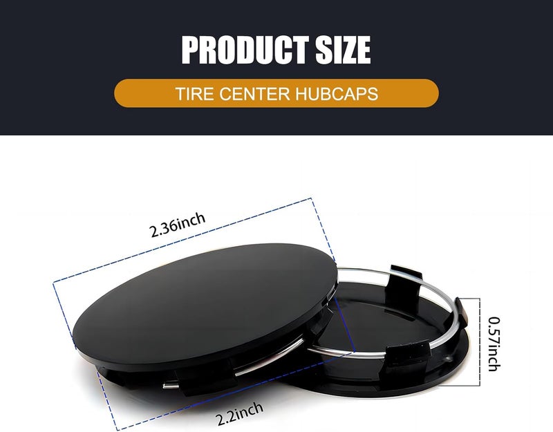 Tesnaao 4 PCS Car Wheel Center Hub Cover - Image 2