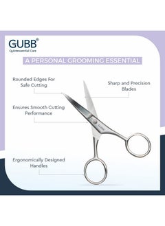 GUBB GUBB Grooming Scissor Hair Cutting, Moustache & Beard Trimming For Men & Women (Grooming Scissor (Pack Of 2), Multicolor  - Image 3