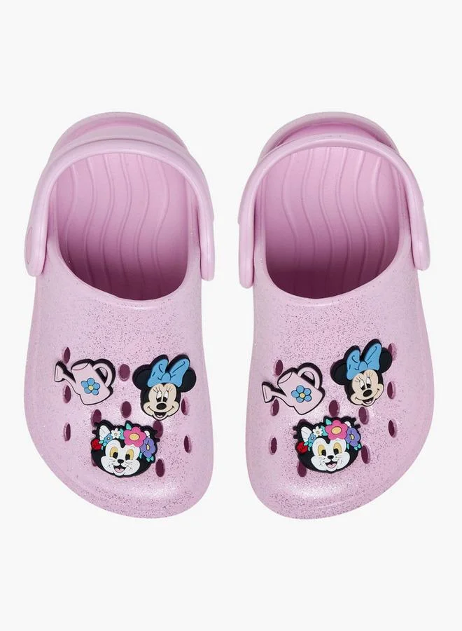 Disney Girls Minnie Mouse Accent Backstrap Clogs