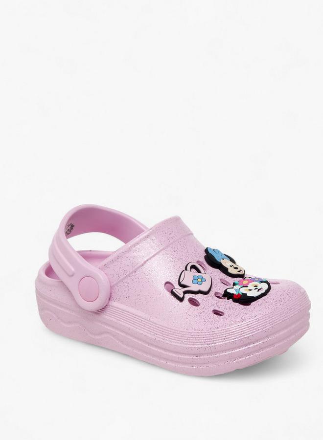 Disney Girls Minnie Mouse Accent Backstrap Clogs - Image 2