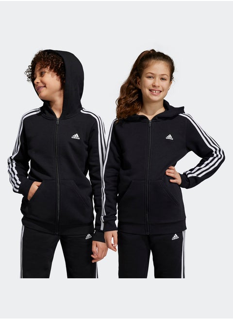 Essentials 3-Stripes Fleece Full-Zip Hoodie