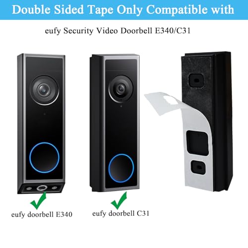 VVHOOY 5Pack Double Sided Mounting Tape Compatible with eufy Security Video Doorbell E340/C31,Doorbell Mount No Drill,Video Doorbell Adhesive Tape Stick Mount,Apartment Door Bell Kits ﻿ ﻿ - Image 2