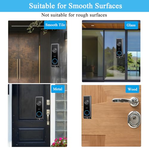 VVHOOY 5Pack Double Sided Mounting Tape Compatible with eufy Security Video Doorbell E340/C31,Doorbell Mount No Drill,Video Doorbell Adhesive Tape Stick Mount,Apartment Door Bell Kits ﻿ ﻿ - Image 5