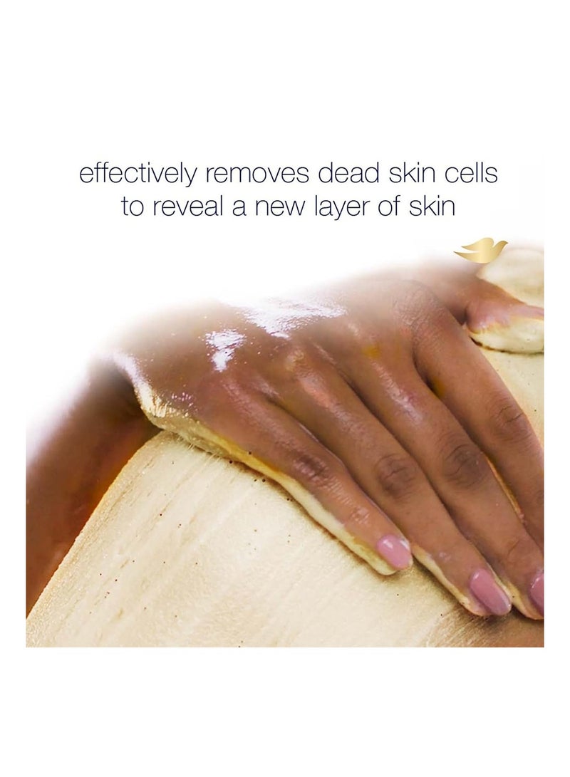 دوف مقشر جسم دوف لتقشير البشرة 10.5 أوقية، 298 جرام، بزبدة اللوز المطحون والمانجو، لتنعيم البشرة وتقشيرها واستعادة العناصر الغذائية الطبيعية للبشرة - Image 4