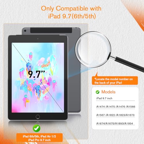 KCT 2 Pack Paperfeel Screen Protector Compatible with iPad 6th / 5th Generation 9.7 inch/iPad Air 1/2 High Touch Sensitivity Anti Glare, Less Reflection, PET Matte Texture, Easy Installation - Image 2