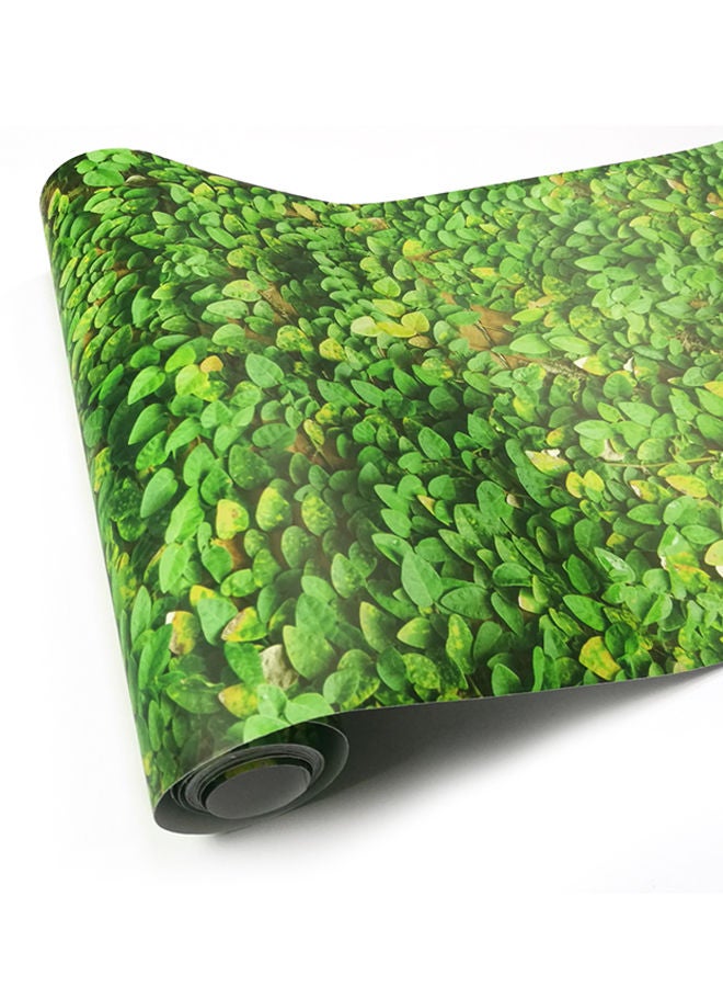 Waterproof Self-Adhesive 3D Wallpaper Green/Yellow 43x320cm - Image 2