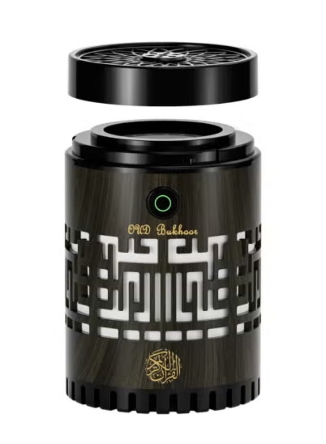 JAJEEK SQ-309 Quran Speaker & Mini Incense Burner Bakhoor | 15 Languages Quran Audio | Remote & App Control | Multicolor LED Bluetooth Night Light | 8GB Storage | Portable Natural Wood Design | Wireless Smart Quran Lamp & Aroma Diffuser | Islamic Gift Idea UAE - Image 2