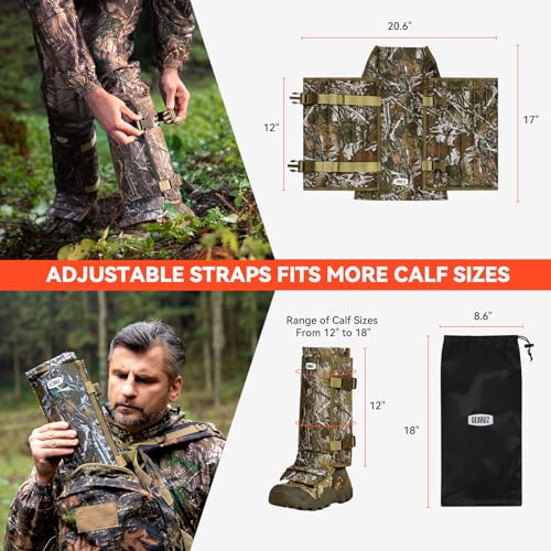 GearOZ Snake Gaiters Snake Chaps, Waterproof Lower Legs Snake Guards, Snake Bite Protective Gaiters, Anti-Snake Boots for Men/Women, Adjustable Size for Hunting/Hiking/Farm Working, Camo - Image 2