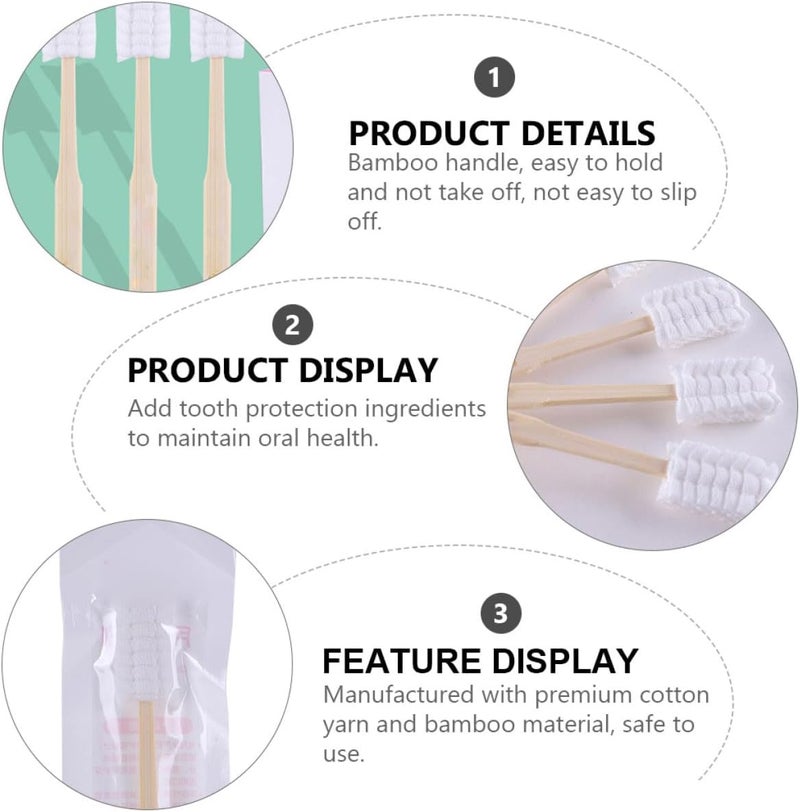 1 Box Disposable Maternal Toothbrushes Individually Packaged Gauze Brushes for Puerpera Oral Care Soft Cotton Yarn for Gestational and Postpartum Moms Safe and Gentle Cleaning - Image 3