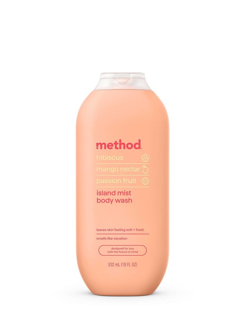 Method Method Body Wash, Island Mist, Hibiscus + Mango Nectar + Passion Fruit notes, 18oz