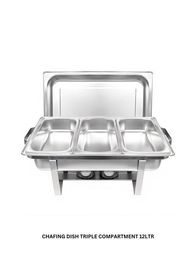 Feelings 12 litre TRIPLE Compartment Chafing Dish  - Image 5