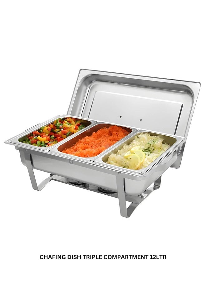 Feelings - 12 litre TRIPLE Compartment Chafing Dish - Image 1