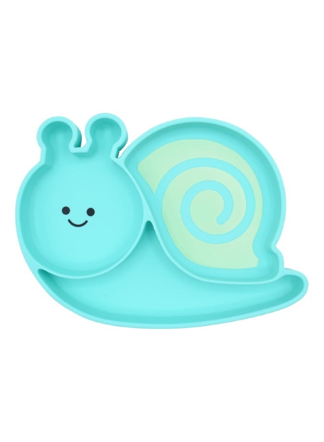 melii Divided Silicone Suction Plate - 100% Silicone, for Baby + Toddlers – BPA Free, Dishwasher & Microwave Safe - Snail - Image 1