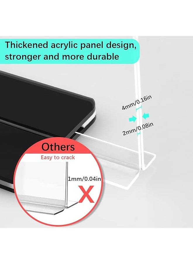 X spring Acrylic Sign Holder A4 6 Pack T Shaped Desktop Display Holder 29.7X21Cm Poster Menu Holder Desktop Display Holders Double Sided Clear Sign Holder For Wedding Restaurant Signs Office  - Image 3