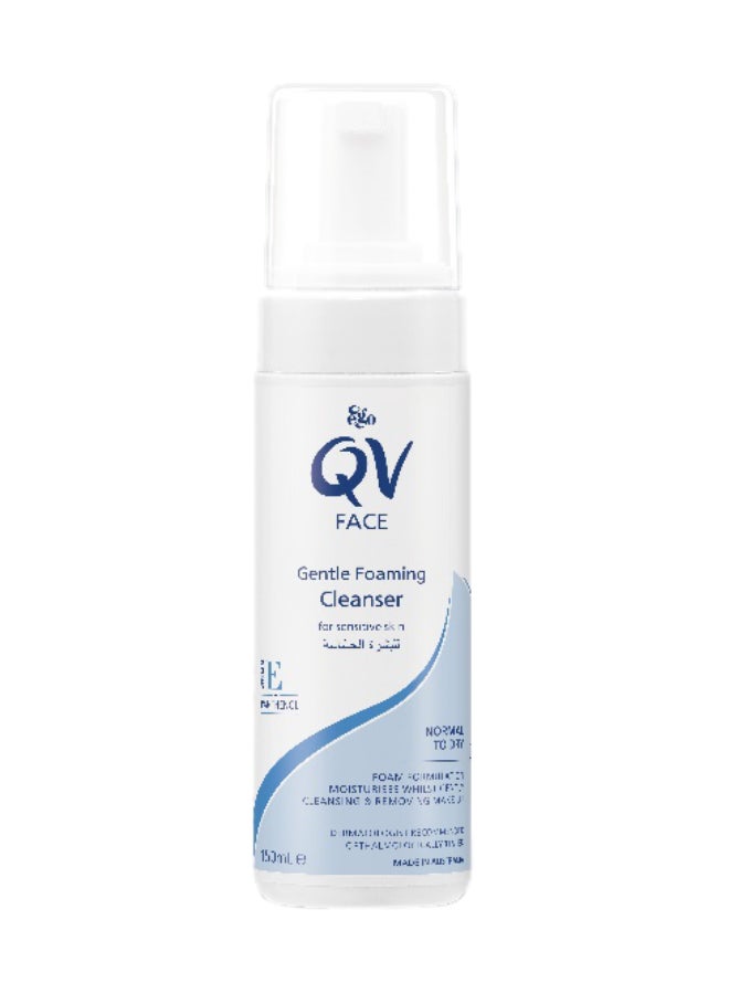 QV Face Gentle Foaming Cleanser - Mild, Ph-Balanced Cleanser For Sensitive Skin 150ml - Image 1