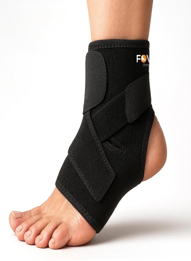 FOVERA Premium Ankle Support Compression Brace for Injuries, Ankle Protection | Adjustable Wrap for Pain Relief & Recovery, Ankle Band for Men & Women, Breathable Neoprene - 1 Pc, Universal Size - Image 1