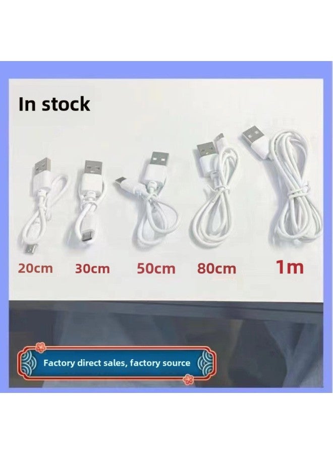 Suitable For Bluetooth Headset Charging Cable Charging Treasure Small Fan Data Cable Huawei Type-c Short Cable-Color:0.2 M ]  - Image 1
