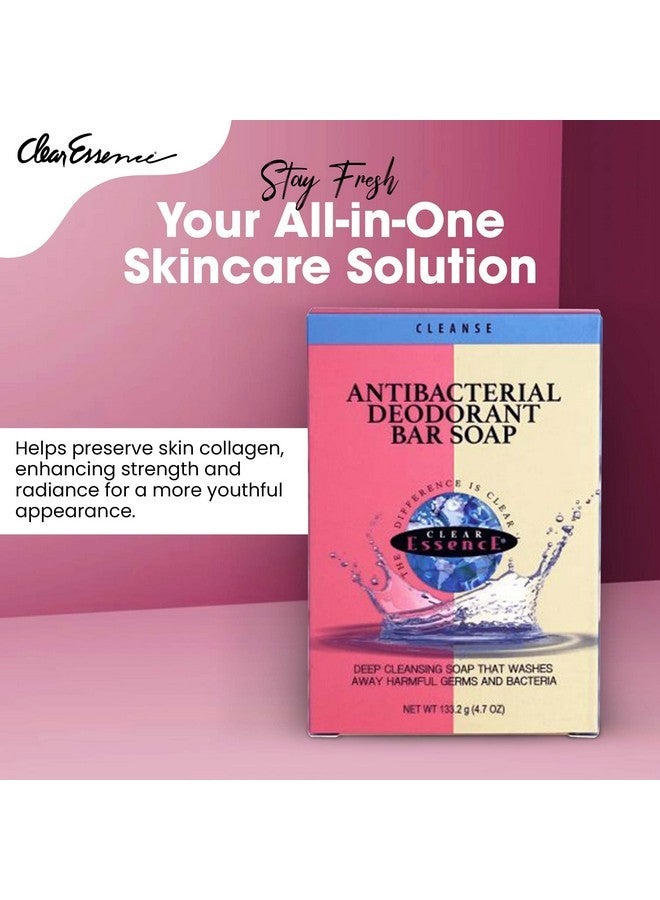 Clear Essence Platinum Antibacterial Bar Soap Unscented - Beauty Soap for Hand Body and Face - Skin Lightening Acne Soap Bar - Washes Away Dirt and Oil - Soap for Men and Women - (4.7oz) - Image 2